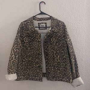 Leopard Denim Jacket
